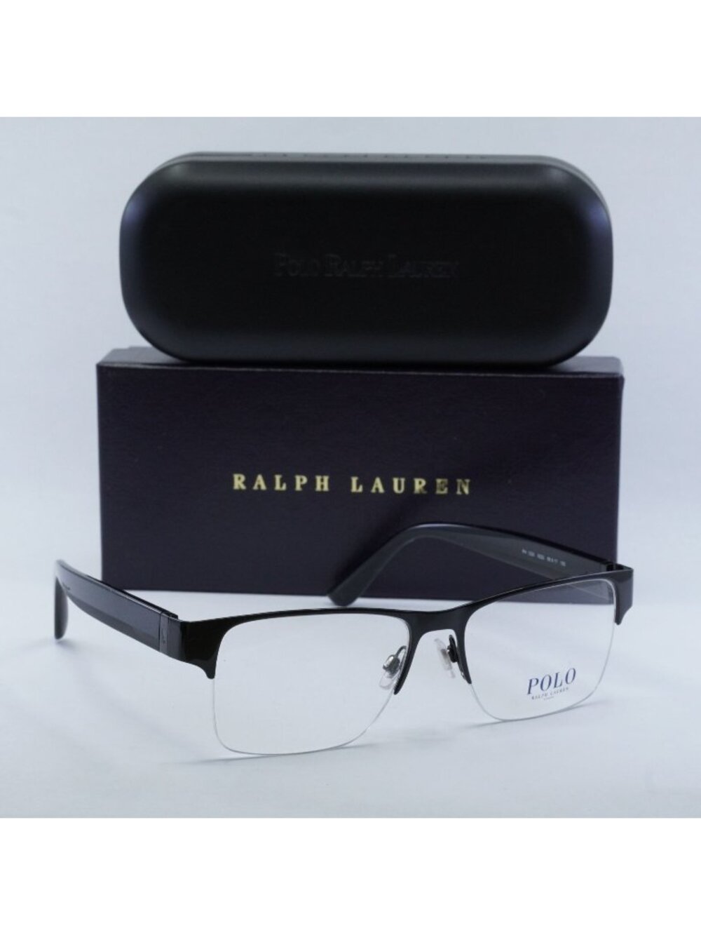 Polo Ralph Lauren PH1220 9223 Rectangle Eyeglasses - Shiny Black 56mm